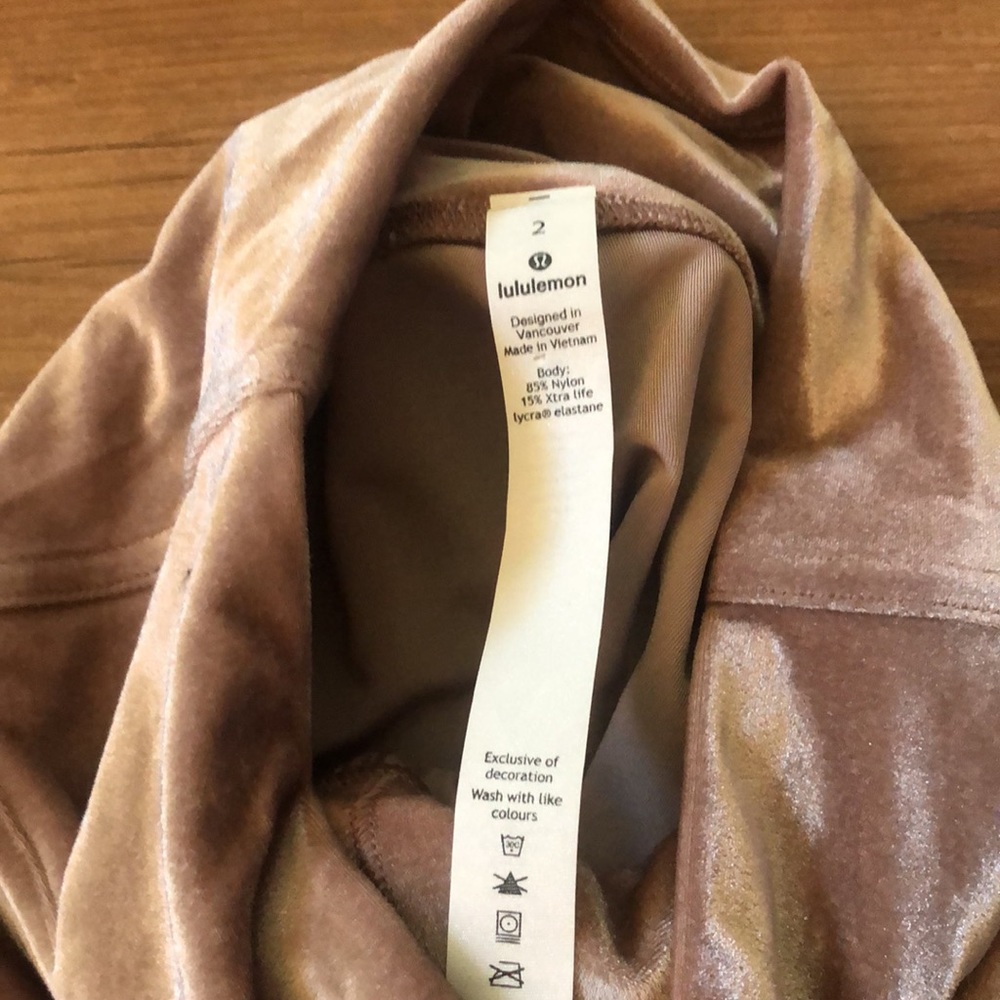Lululemon Wunder Under Velvet Leggings High Rise Tight 28” Spanish Oak - Pink - Picture 8 of 8